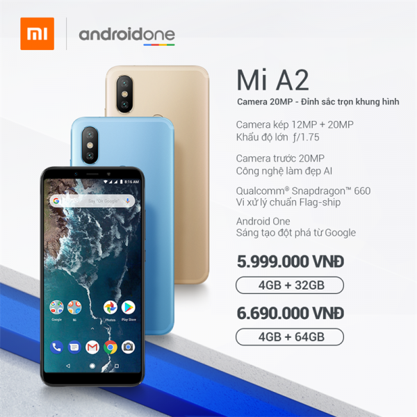 Bộ đôi Xiaomi Mi A2 và A2 Lite ra mắt, giá từ 4.69 triệu đồng