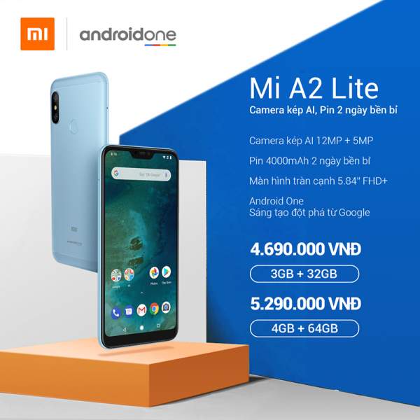 Bộ đôi Xiaomi Mi A2 và A2 Lite ra mắt, giá từ 4.69 triệu đồng