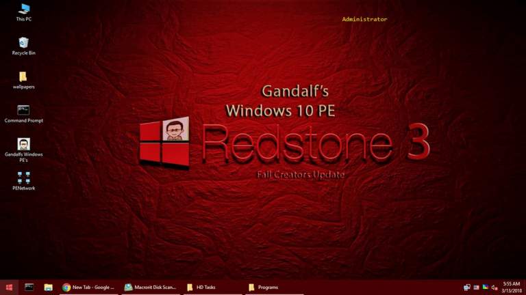 Tạo USB giải quyết sự cố máy tính với Gandalf’s Windows 10 PE Version