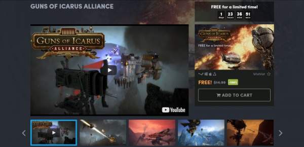 Guns of Icarus Alliance free Humble Store