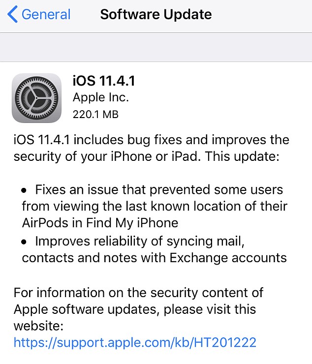 Đã có iOS 11.4.1, mời các bạn cập nhật