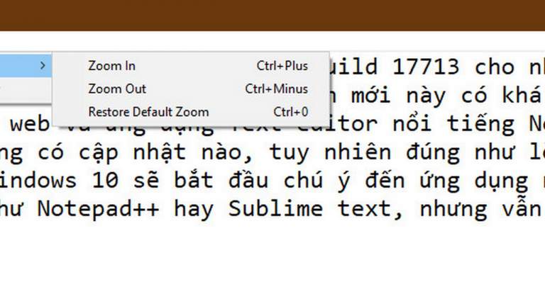 Notepad – những tính năng mới trên phiên bản Windows 10 Build 17713