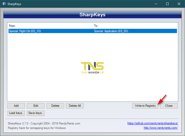 Cách đổi vị trí các phím trên Windows 10 bằng SharpKeys