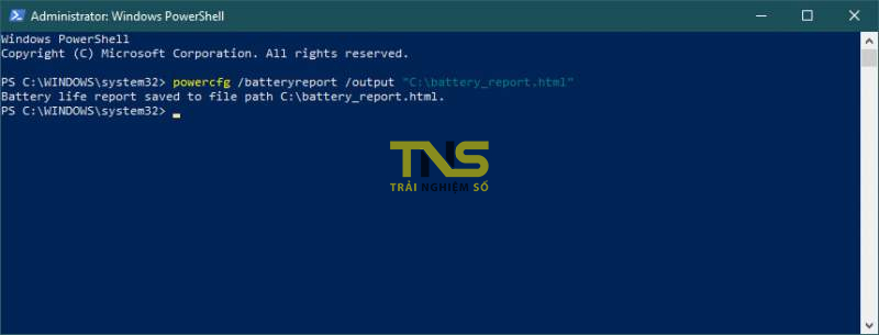 Cách xem chi tiết tình trạng pin laptop trên Windows 10