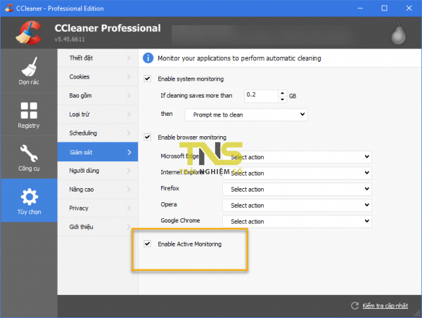 Khắc phục lỗi "The production is not permitted for use in your current location" trên CCleaner