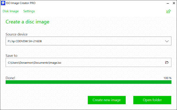 ISO Image Creator PRO: Tạo ISO cho đĩa DVD trên Windows 10 cực dễ
