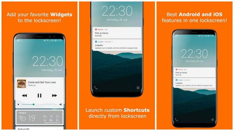 Ava Lockscreen – Thay màn hình khoá Android hỗ trợ widget, quick reply