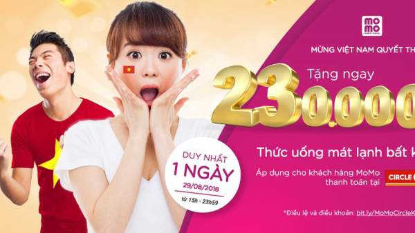 Cổ vũ đội tuyển Việt Nam, MoMo tặng 230.000 thức uống mát lạnh bất kỳ tại Circle K