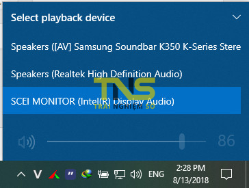 Cách chuyển đổi loa bằng phím tắt trên Windows 10