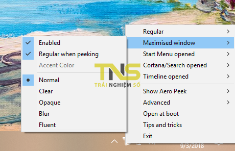 TranslucentTB: Trong suốt hóa thanh tác vụ Windows 10