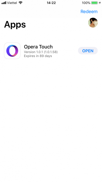 Trải nghiệm Opera Touch trên iPhone