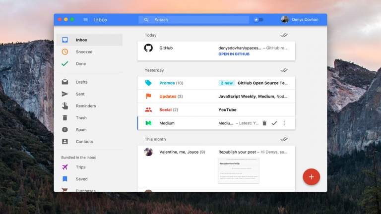Inboxer: Quản lý email trên Google Inbox từ desktop