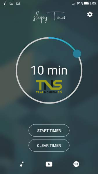 Ngừng phát nhạc Spotify, video YouTube tự động trên Android với sleepyTimer