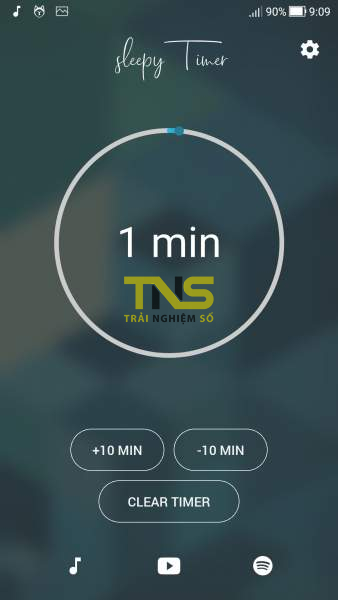 Ngừng phát nhạc Spotify, video YouTube tự động trên Android với sleepyTimer
