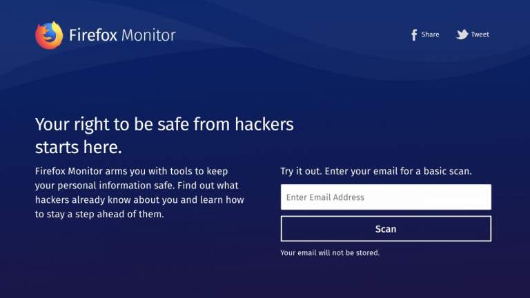 Firefox Monitor: dịch vụ cảnh báo an toàn dữ liệu cá nhân từ Mozilla
