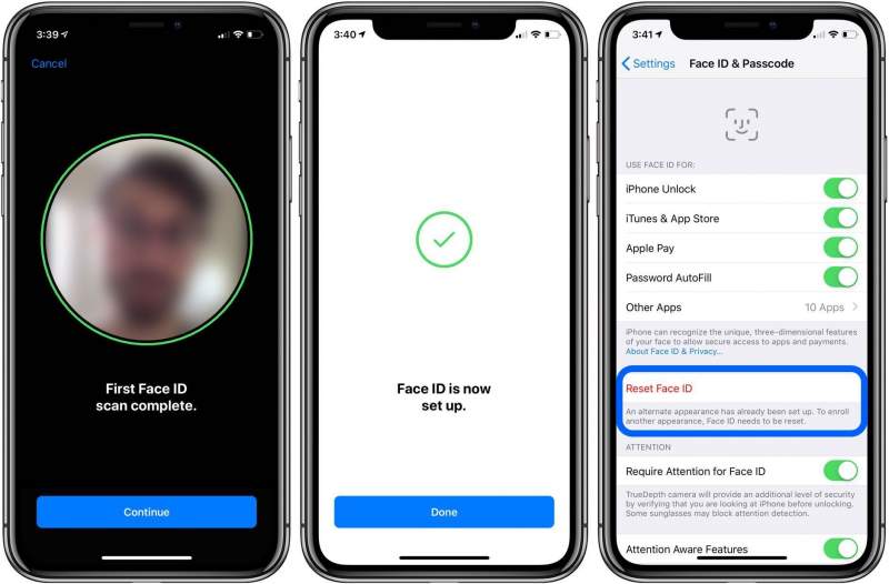 iOS 12: Cách thêm một nhận diện Face ID