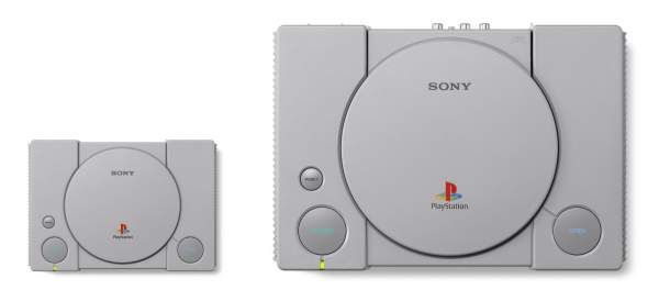 PlayStation Classic 和 PlayStation 尺寸