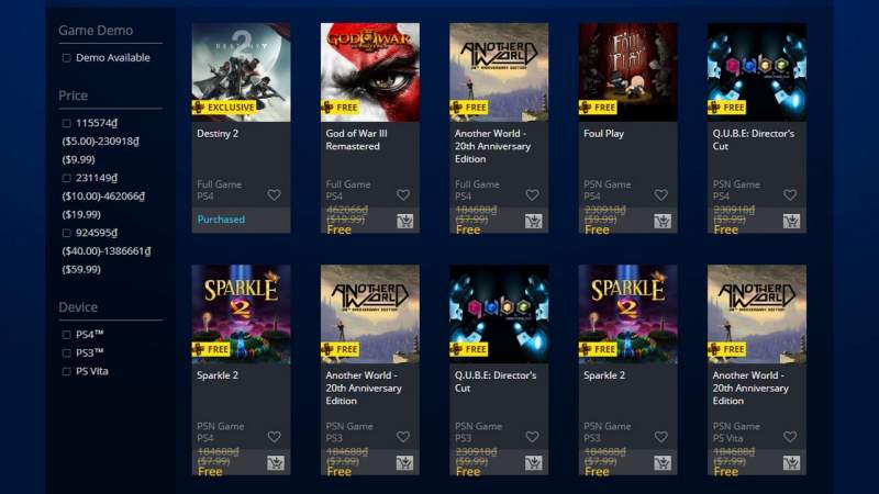 Đã có thể tải các game miễn phí tháng 9/2018 dành cho tài khoản PSN Plus