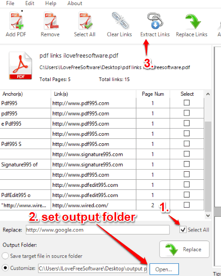 Cách lấy tất cả liên kết trong file PDF ra
