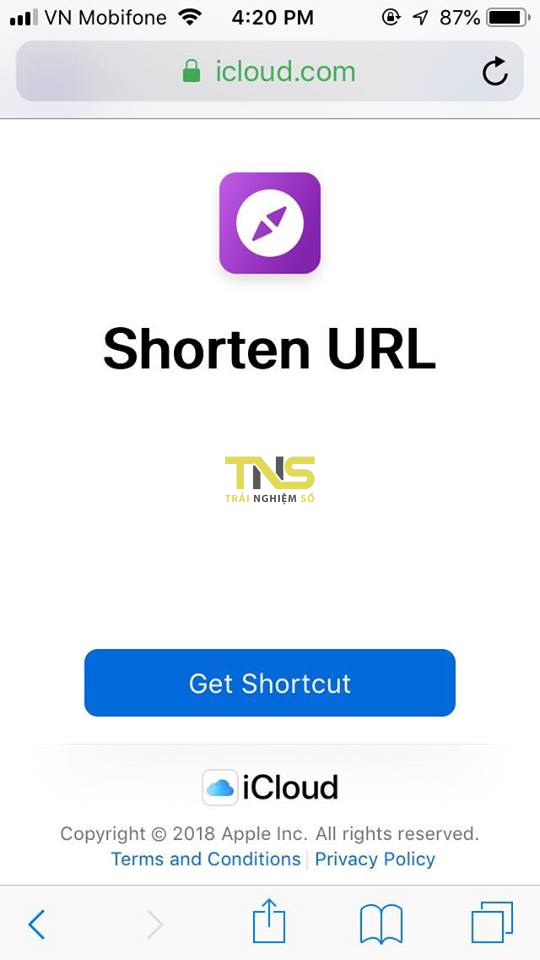iOS 12 Mẹo rút gọn link bằng Siri Shortcuts