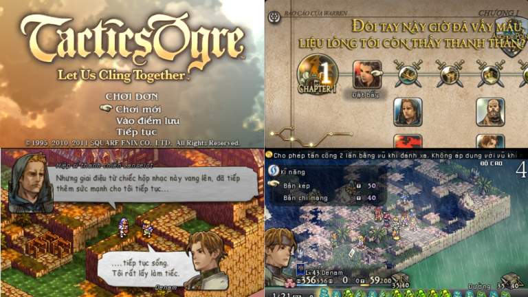Mời bạn tải bản Việt hoá game Tactics Ogre: Let Us Cling Together