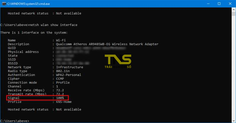Cách xem chính xác độ mạnh sóng Wi-Fi trên Windows 10