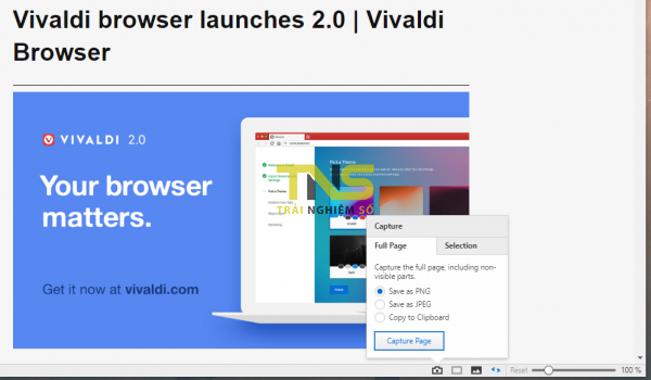 Điểm qua những tính năng mới trên trình duyệt Vivaldi 2.0