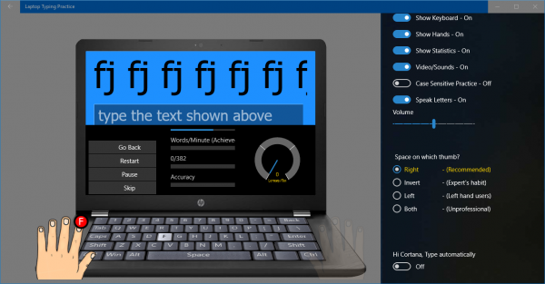 Tổng hợp ứng dụng UWP giúp luyện đánh máy nhanh trên Windows 10