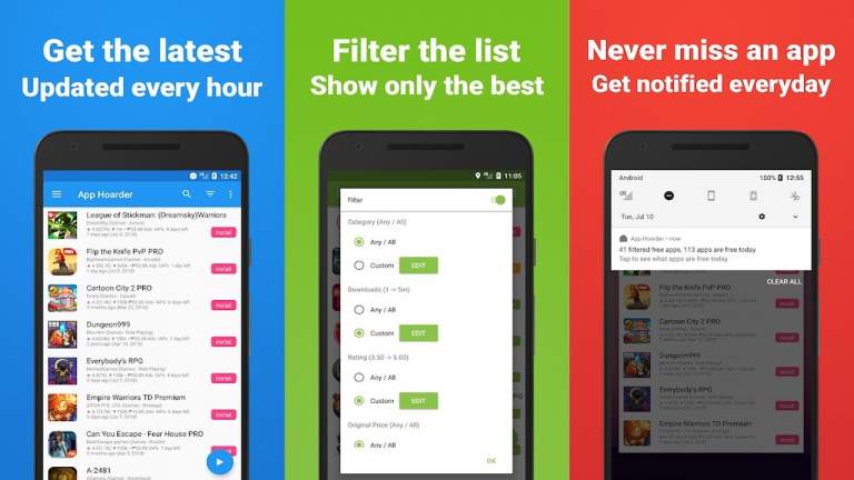 App Hoarder: Nhận thông báo app trả phí giảm giá, miễn phí trên Android
