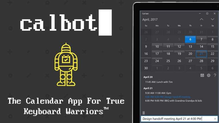Calbot: Lên lịch, kiểm tra sự kiện trên Windows 10