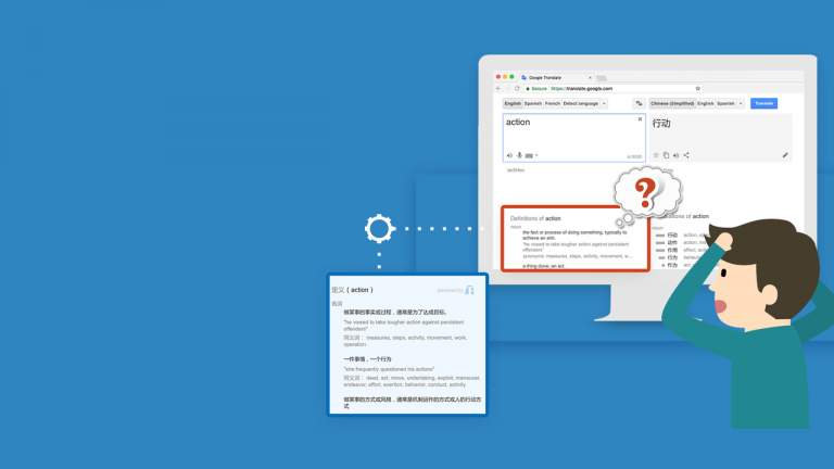 Dịch câu ví dụ của từ gốc trên Google Translate