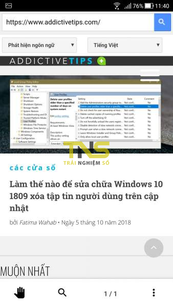 Trải nghiệm trình duyệt “lạ” OH Web Browser