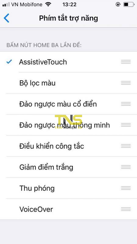 Cách bật tắt nhanh phím trợ năng trên iOS 12