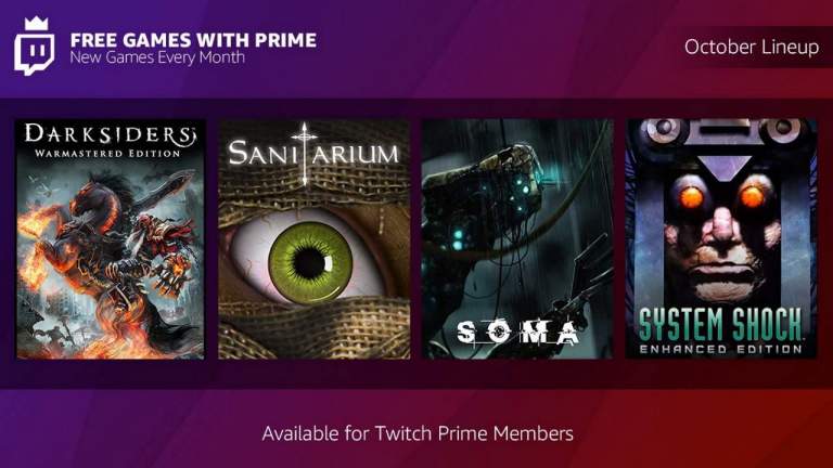 Free Games with Prime tháng 10/2018: Darksiders Warmastered Edition, Sanitarium và…