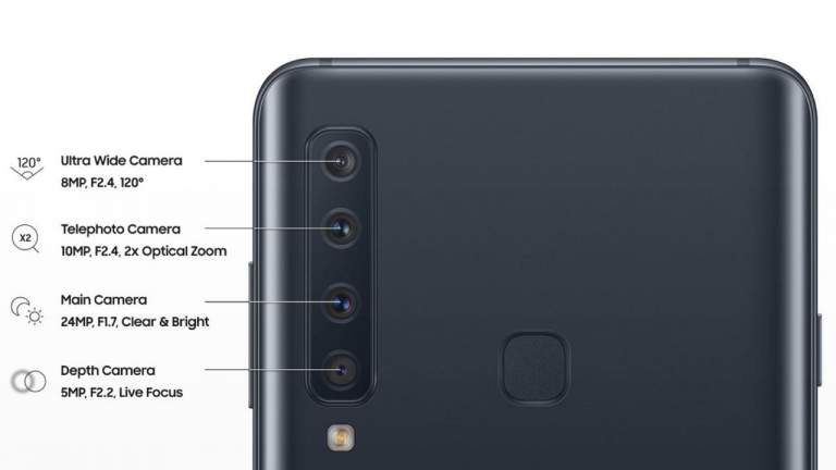 Rò rỉ hình ảnh điện thoại Galaxy A9 có 4 camera ở mặt sau