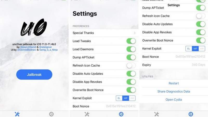 unc0ver – công cụ jailbreak iOS 11.0 – iOS 11.4b3 mới, ổn định
