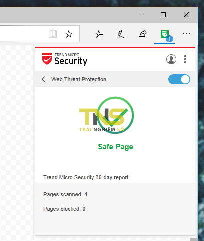 Dùng tiện ích Trend Micro Security bảo vệ máy tính, chặn quảng cáo trên Microsoft Edge
