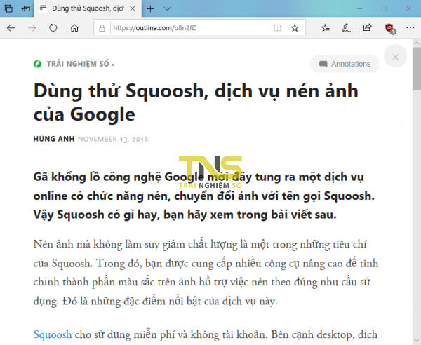 Mang tính năng Reader mode lên mọi trình duyệt không cần tiện ích mở rộng