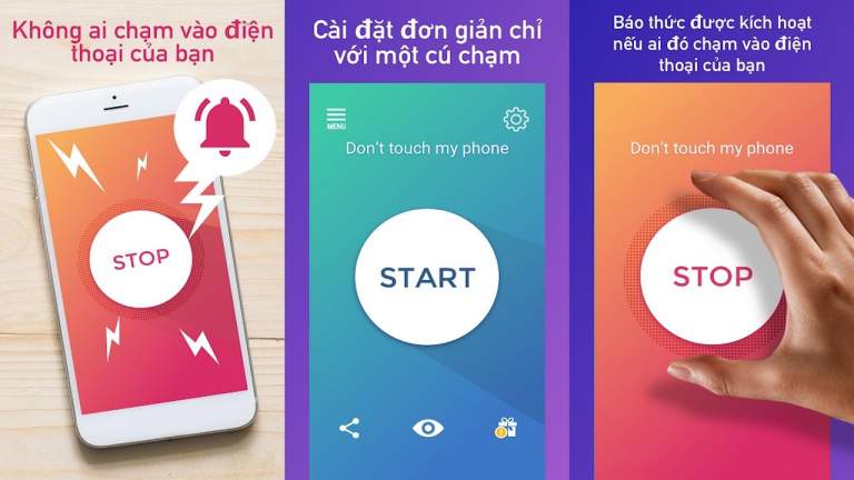 Ngăn mất cắp, dùng điện thoại Android trái phép với Don’t Touch My Phone