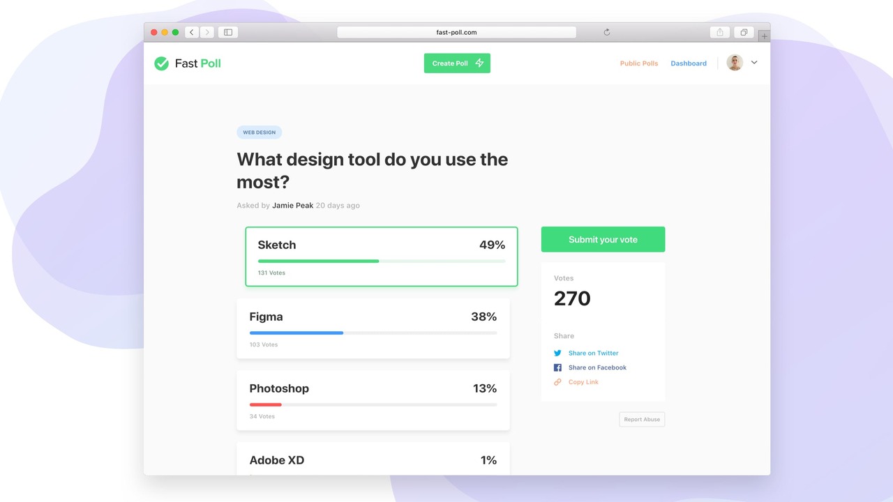 Tạo thăm dò trên web nhanh như chớp với Fast Poll