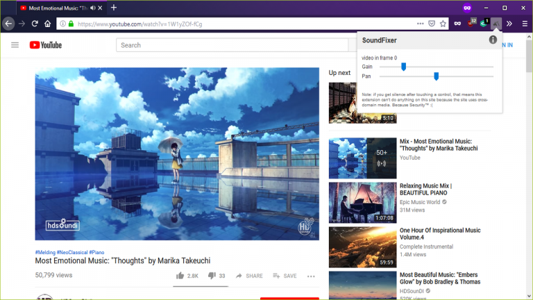 Khắc phục lỗi mất tiếng, phát một kênh của video YouTube