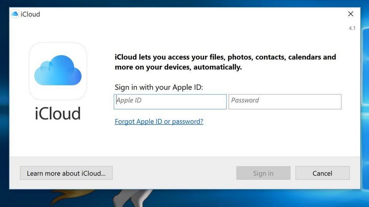 Icloud не запускается на windows 10