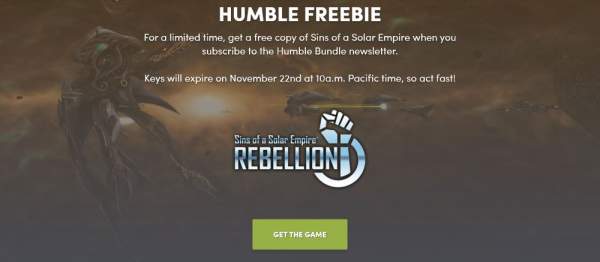 Sins of a Solar Empire: Rebellion free Humble Store