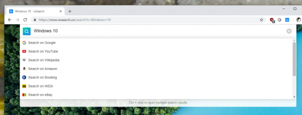 ioSearch: Tìm kiếm nhanh hơn, nhiều hơn trên Chrome