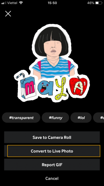 Tạo ảnh Live Photos trên iOS bằng ứng dụng GIPHY