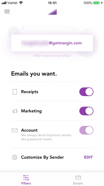 Margin: Ứng dụng giúp bạn tạo email ảo tránh spam cho hộp thư trên iOS