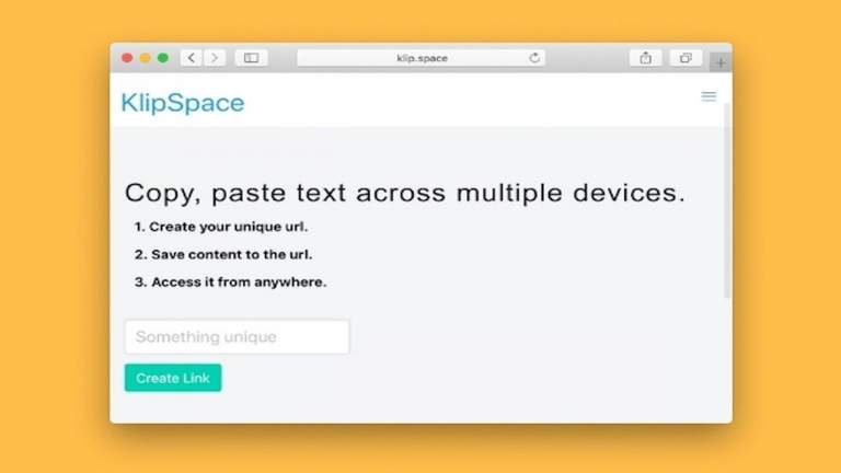 Dùng Klip Space chia sẻ văn bản không giới hạn giữa nhiều thiết bị