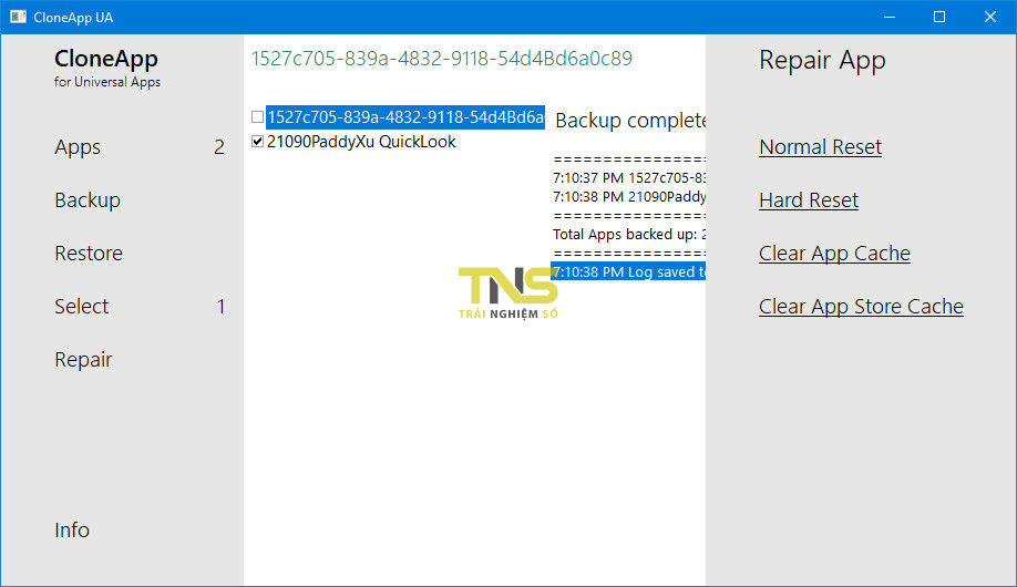 Cách sao lưu dữ liệu các ứng dụng UWP trên Windows 10