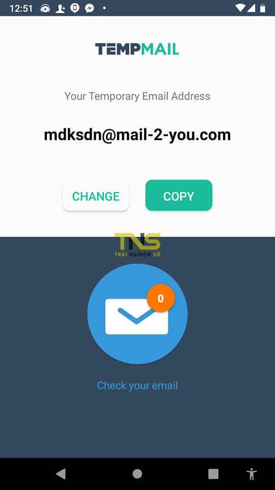 Tạo email ảo trực tiếp trên iOS và Android