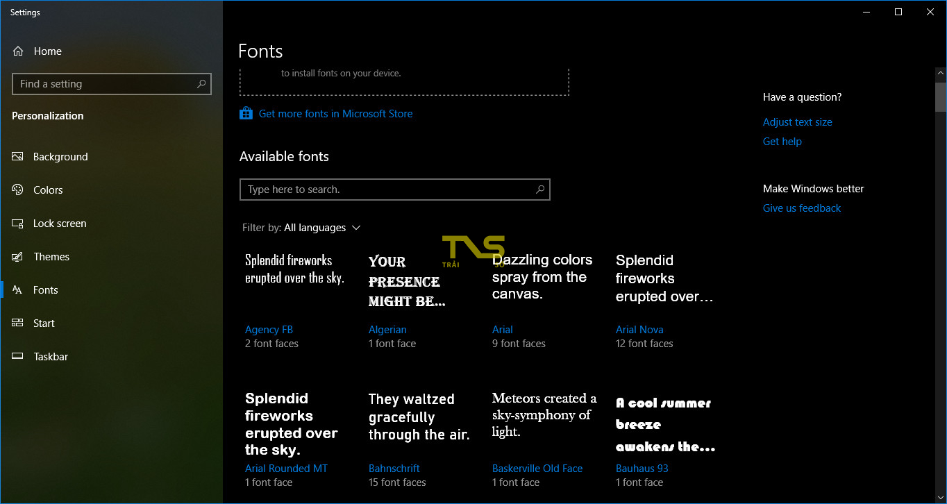 Với bản cập nhật mới nhất của Windows 10, bạn có thể thoải mái thay đổi font chữ theo sở thích của mình mà không cần cài đặt phần mềm bên ngoài. Những font chữ đẹp mắt và có thể tùy chỉnh sẽ giúp cho công việc làm việc trở nên thông suốt hơn.